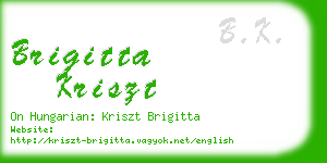 brigitta kriszt business card